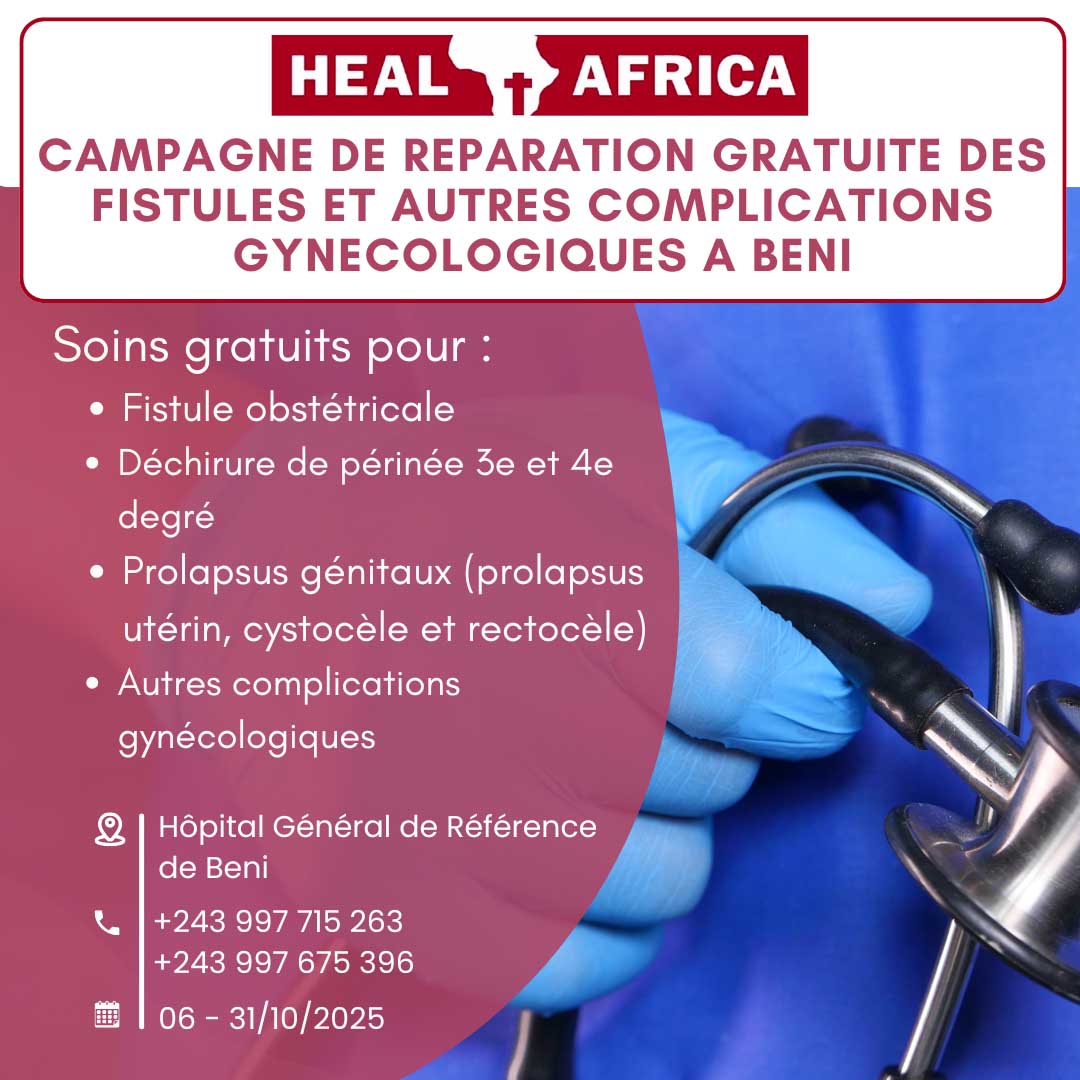 Beni : Une nouvelle campagne gratuite de réparation des fistules et autres complications obstétricales