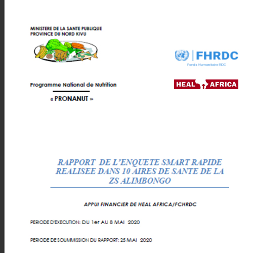 Rapport de l’enquête SMART rapide réalisée dans 10 aires de santé de la ZS de Alimbongo